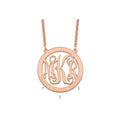 Sterling Silver/Rose-plated Large Family Monogram Necklace