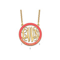 SSilver/Gold-plated Large Family Monogram w/Epoxy Necklace