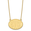 Sterling Silver/Gold-plated Brushed Monogram Necklace