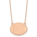 Sterling Silver/Rose-plated Brushed Monogram Necklace