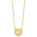 Sterling Silver/Gold-plated Etched Oval Monogram Necklace