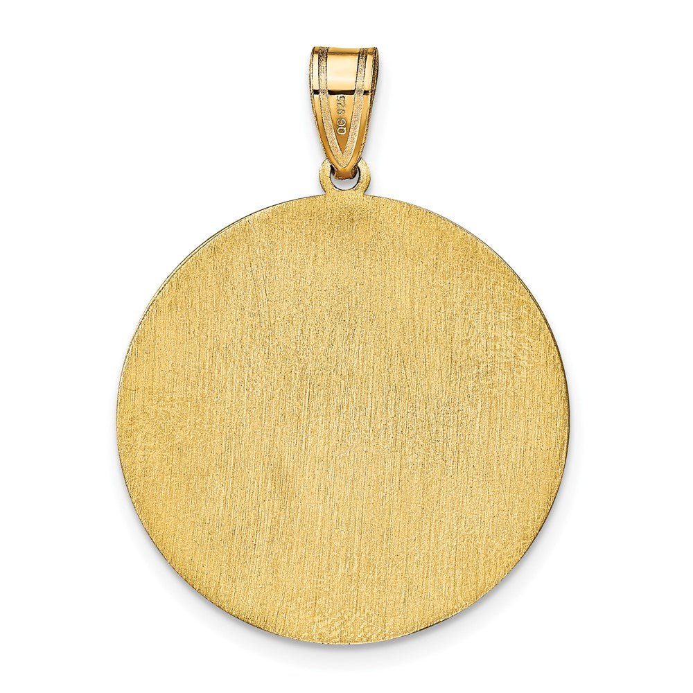 Sterling Silver/Gold-plated Round Block Letter Monogram Pendant