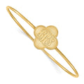 Sterling Silver/Gold-plated Clover Monogram Slip on Bangle