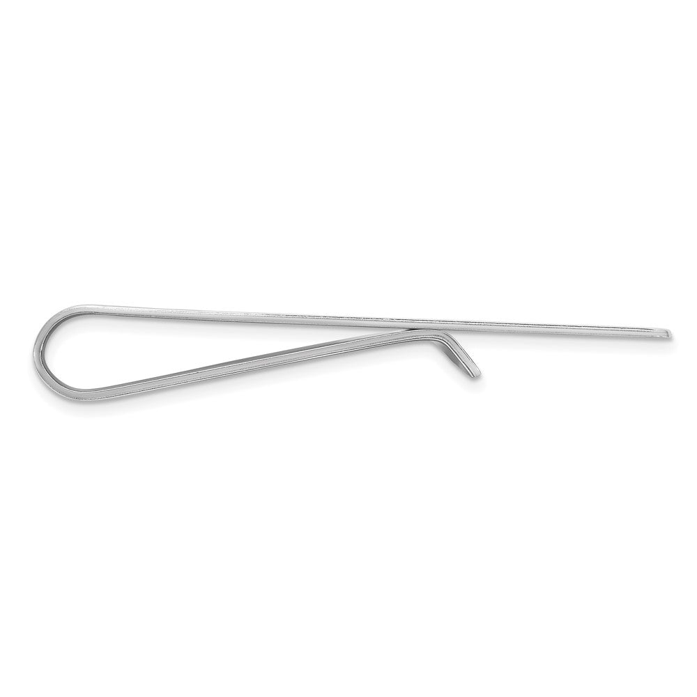 Sterling Silver/Rhodium-plated Recessed Letter Money Clip