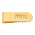 Sterling Silver/Gold-plated Recessed Letter Monogram Money Clip