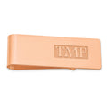 Sterling Silver/Rose-plated Raised Letter Monogram Money Clip