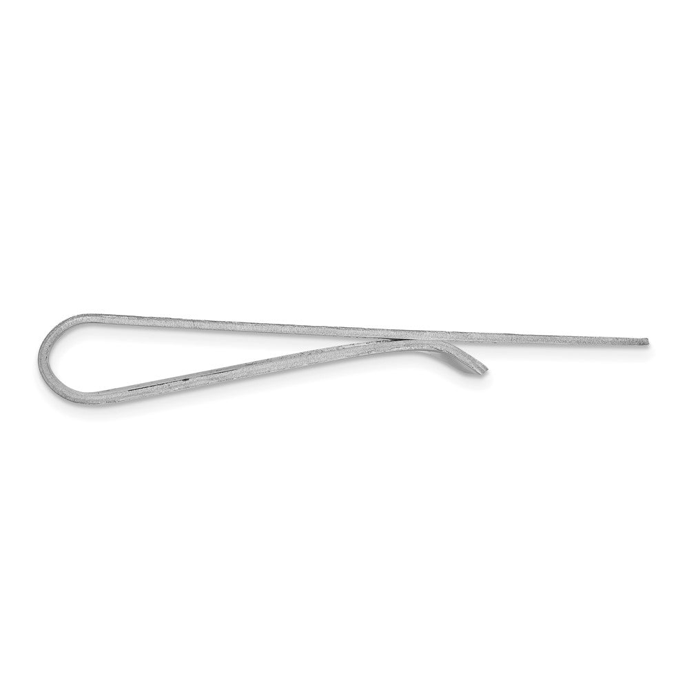 Sterling Silver/Rhodium-plated Raised Letter Monogram Money Clip