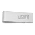 Sterling Silver/Rhodium-plated Raised Letter Monogram Money Clip
