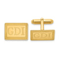 SS/Gold-plated Recessed Letter Rectangle Monogram Cuff Link