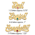 SS/Gold-plated with Gold-plated Bezel Birthstone Heart Name Plate