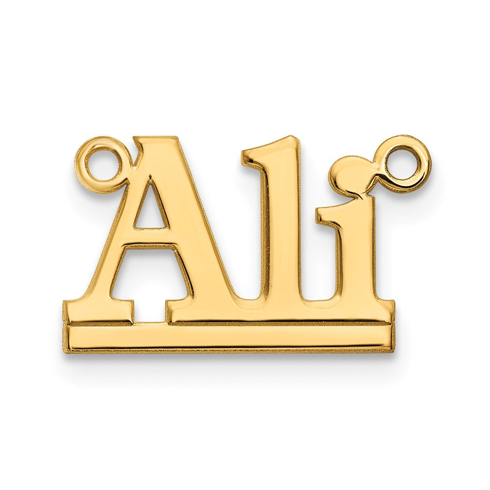 14k Yellow Gold Underlined Name Plate