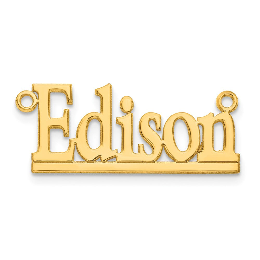 10k Yellow Gold Underlined Name Plate