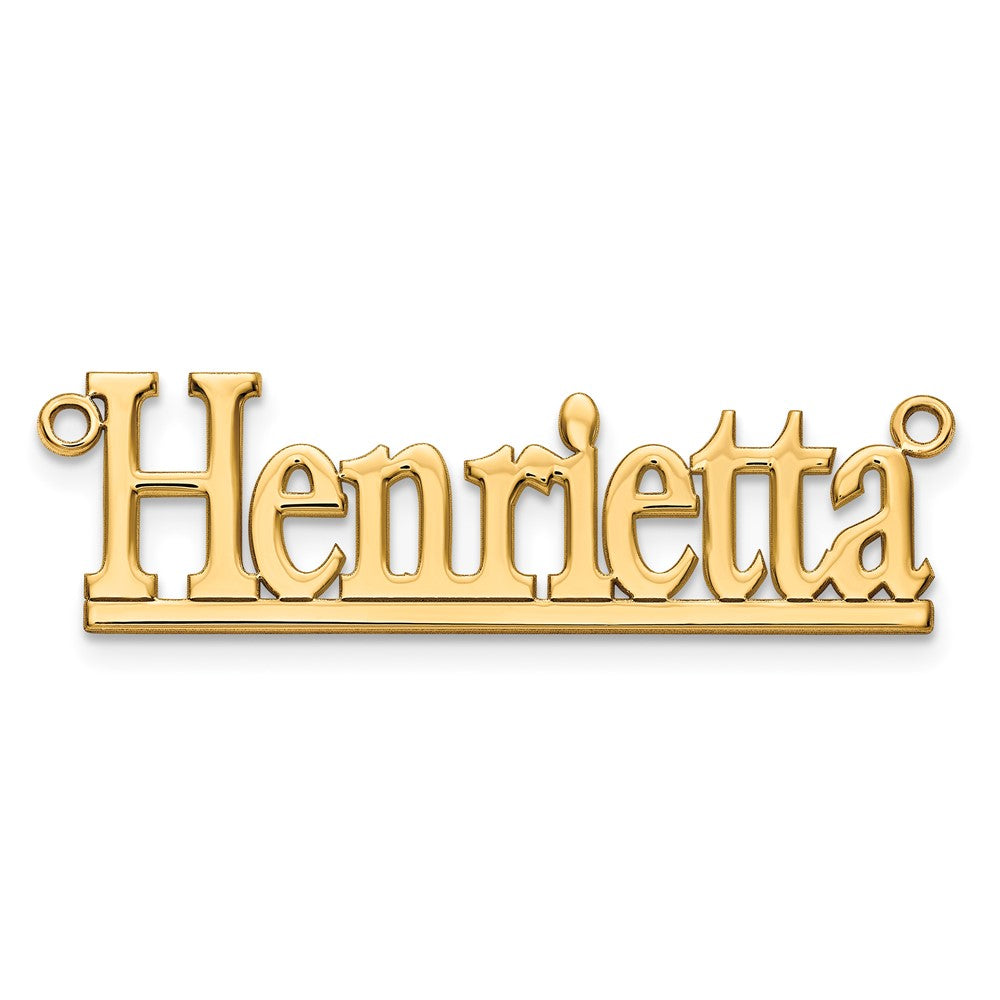 Sterling Silver/Gold-plated Underlined Name Plate