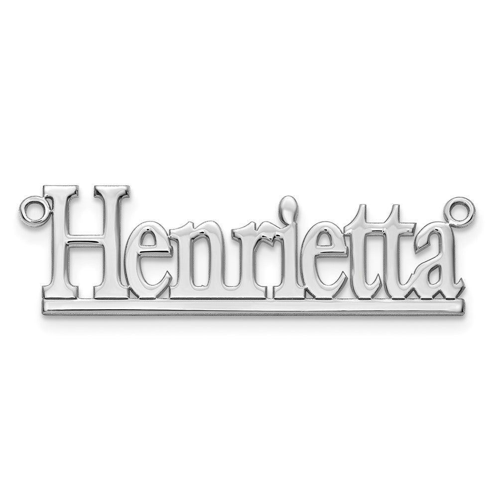 14k White Gold Underlined Name Plate