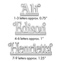 Sterling Silver/Rhodium-plated Underlined Name Plate