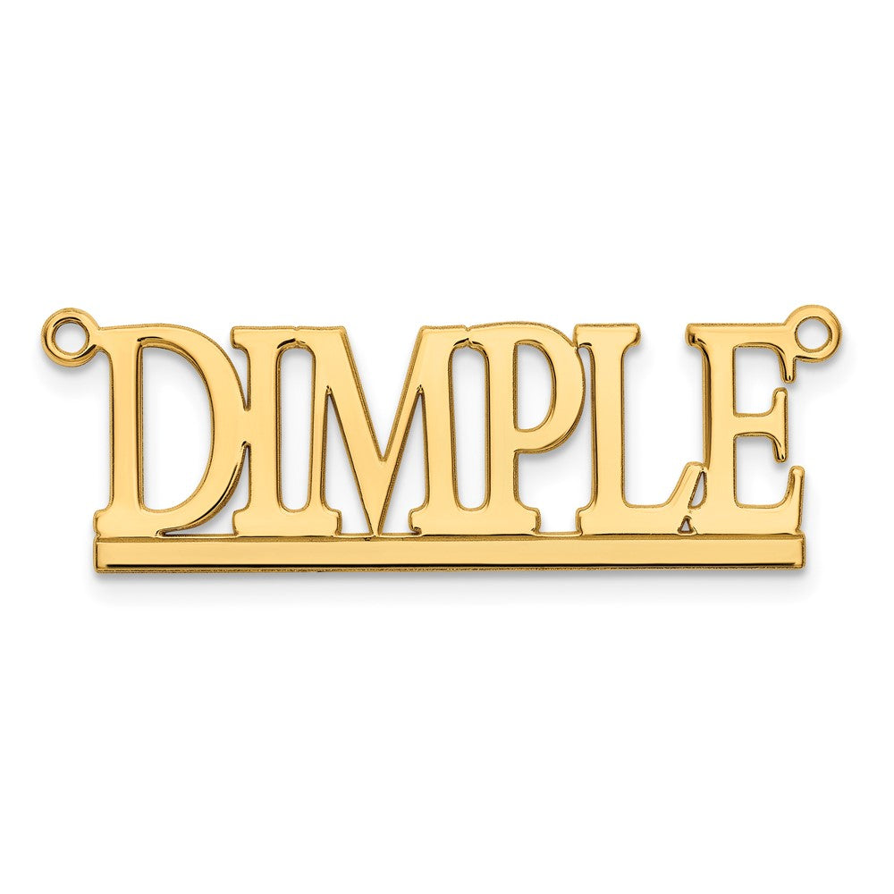 14k Yellow Gold Underlined Name Plate