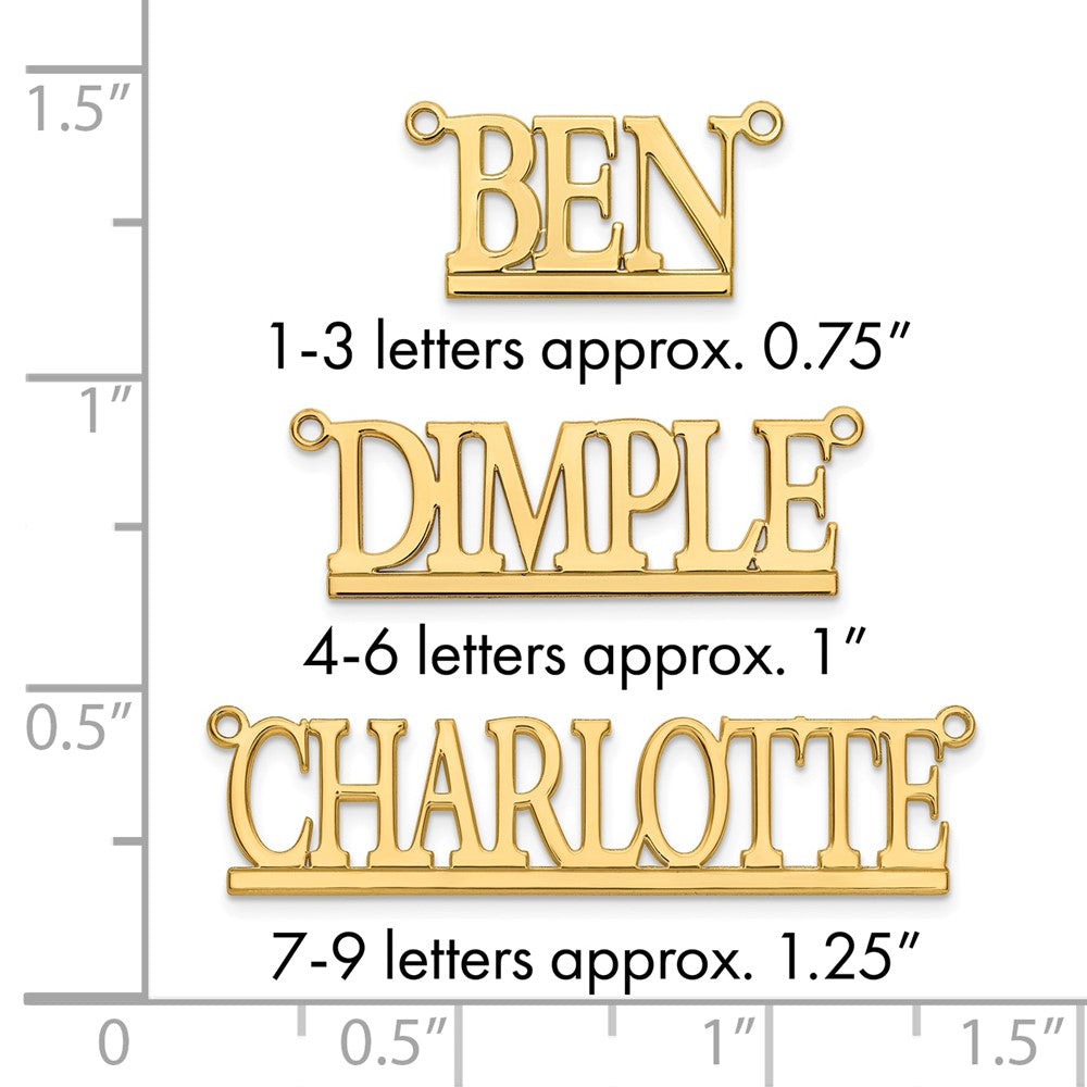 Sterling Silver/Gold-plated Underlined Name Plate