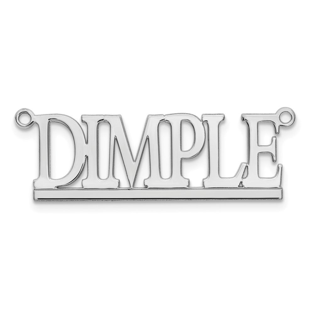 Sterling Silver/Rhodium-plated Underlined Name Plate