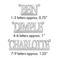 10k White Gold Underlined Name Plate