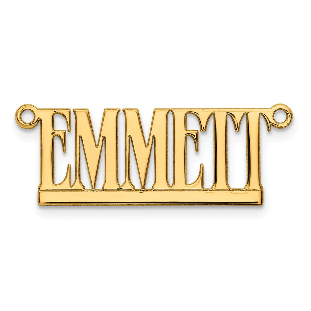 14k Yellow Gold Underlined Name Plate