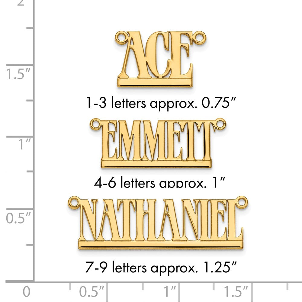 Sterling Silver/Gold-plated Underlined Name Plate