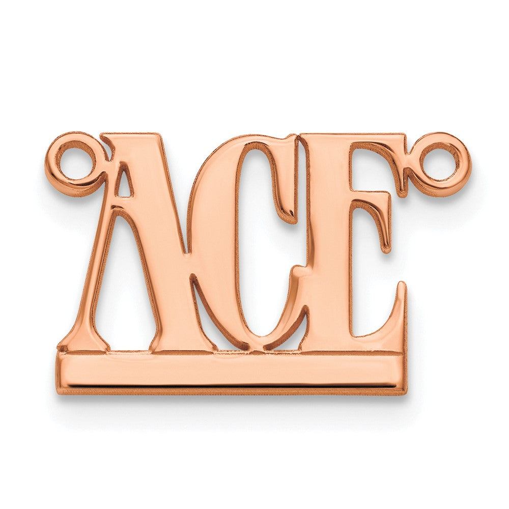 Sterling Silver/Rose-plated Underlined Name Plate