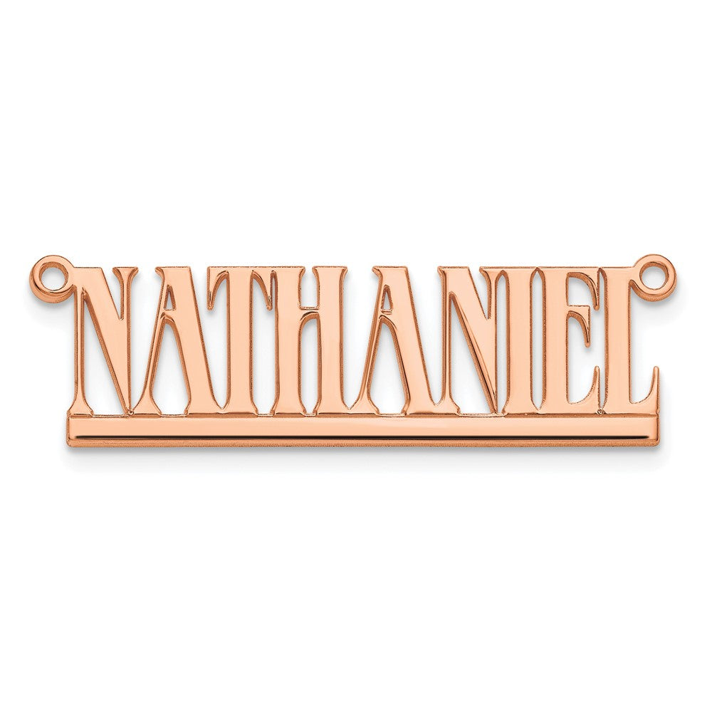 Sterling Silver/Rose-plated Underlined Name Plate