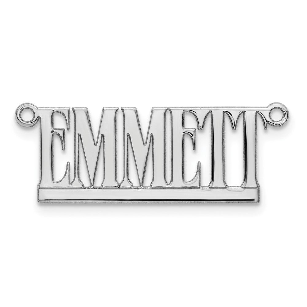 Sterling Silver/Rhodium-plated Underlined Name Plate