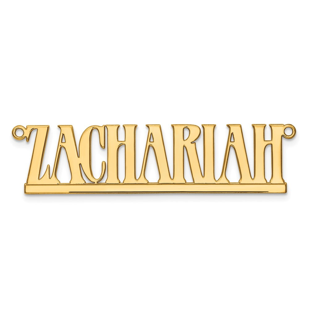 Sterling Silver/Gold-plated Underlined Name Plate