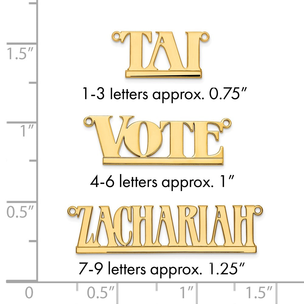 Sterling Silver/Gold-plated Underlined Name Plate