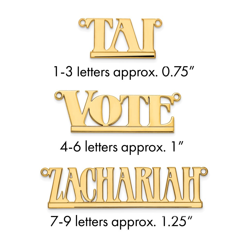Sterling Silver/Gold-plated Underlined Name Plate