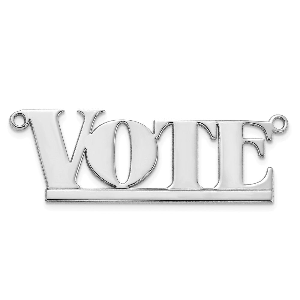 Sterling Silver/Rhodium-plated Underlined Name Plate