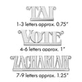 10k White Gold Underlined Name Plate