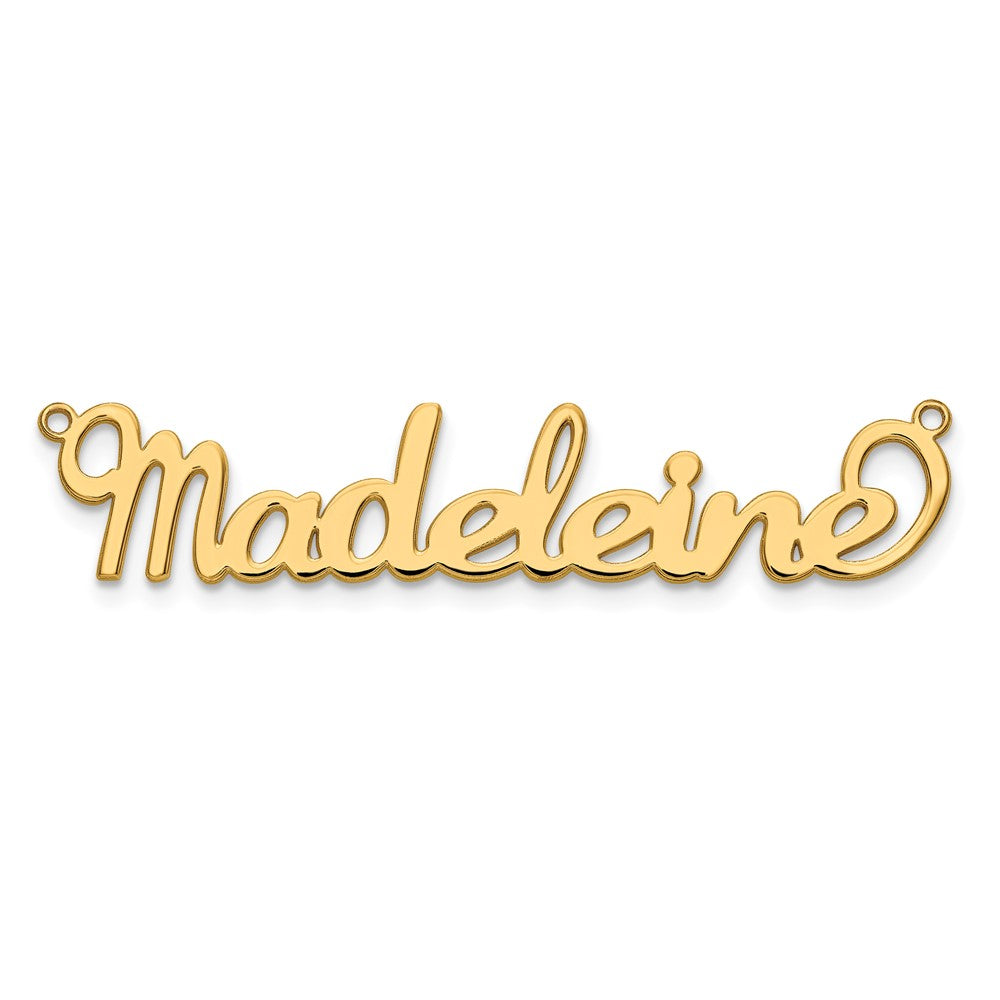 Sterling Silver/Gold-plated Name Plate
