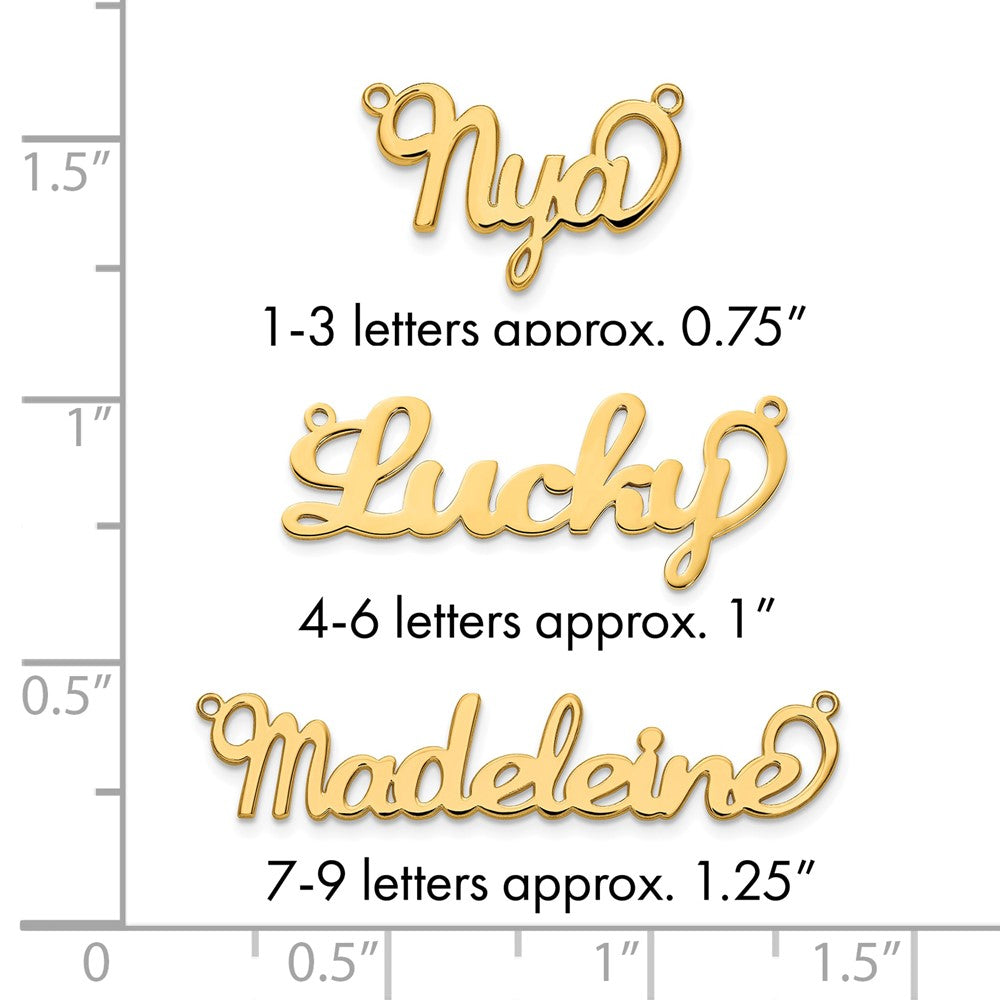 14k Yellow Gold Name Plate