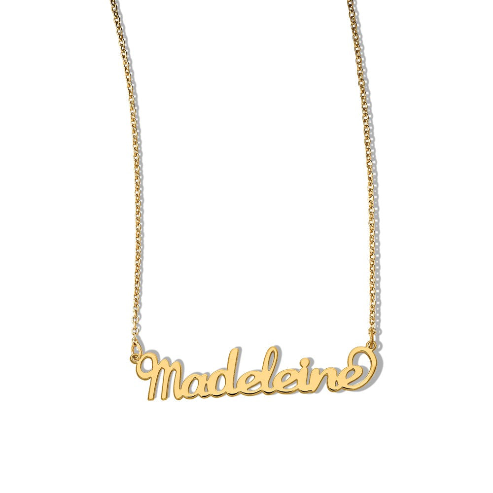 Sterling Silver/Gold-plated Name Plate