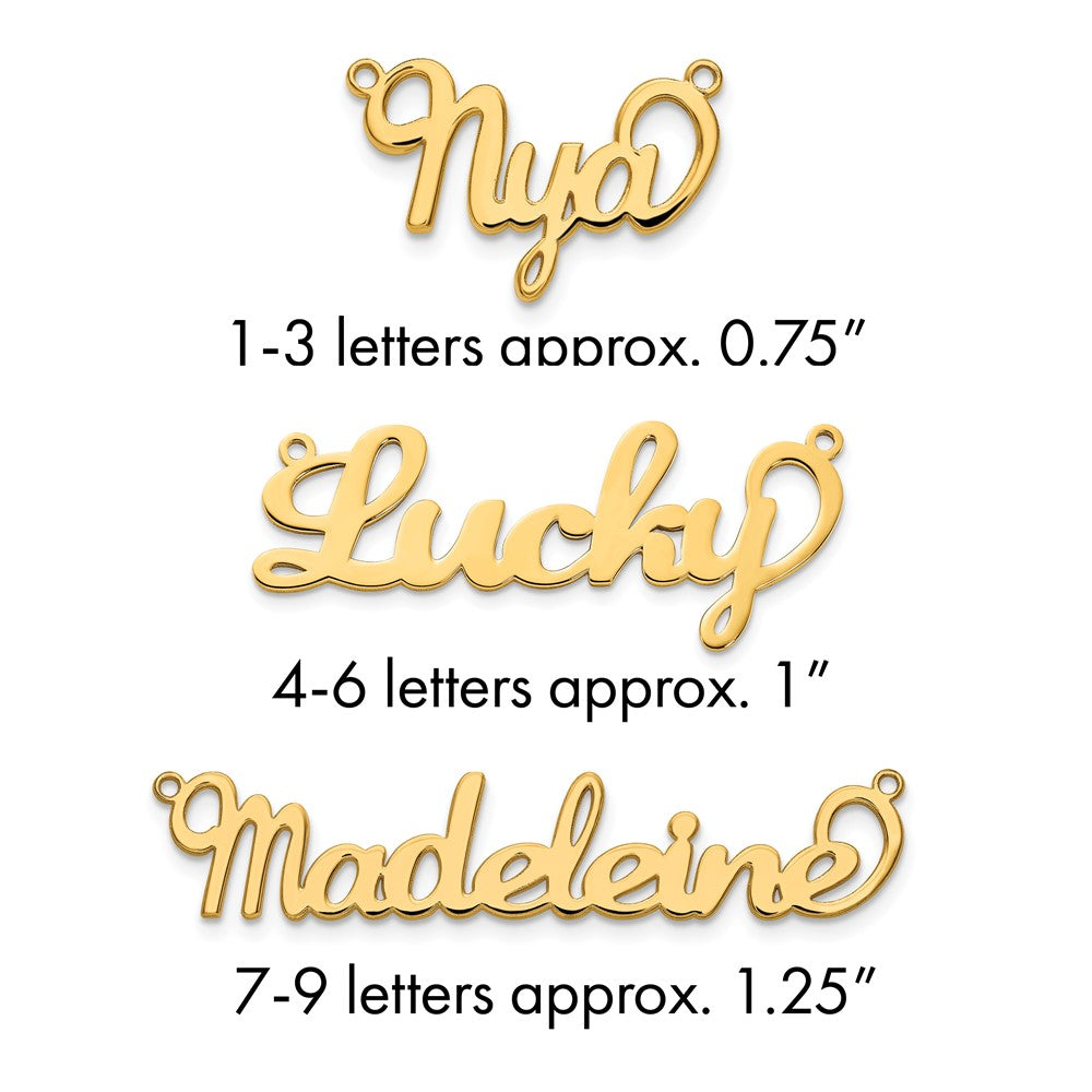14k Yellow Gold Name Plate
