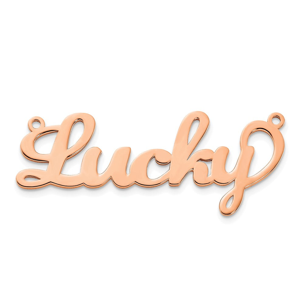 Sterling Silver/Rose-plated Name Plate