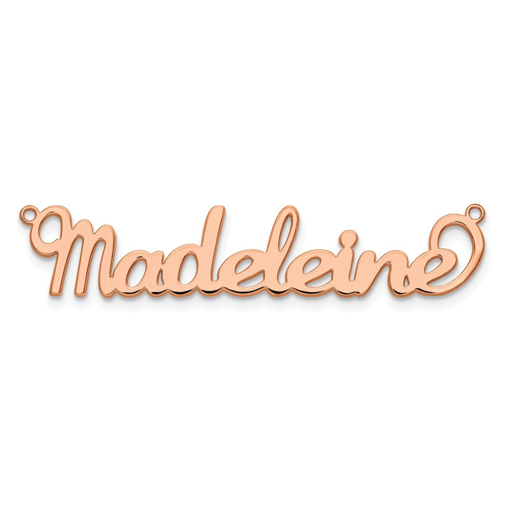 Sterling Silver/Rose-plated Name Plate