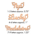 14k Rose Gold Name Plate