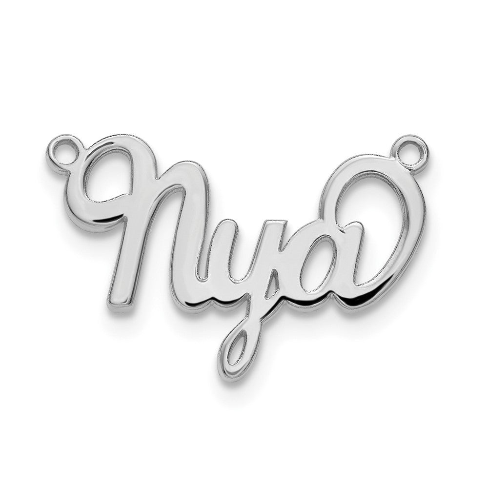 Sterling Silver/Rhodium-plated Name Plate