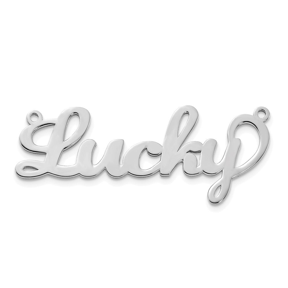 Sterling Silver/Rhodium-plated Name Plate