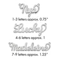 Sterling Silver/Rhodium-plated Name Plate