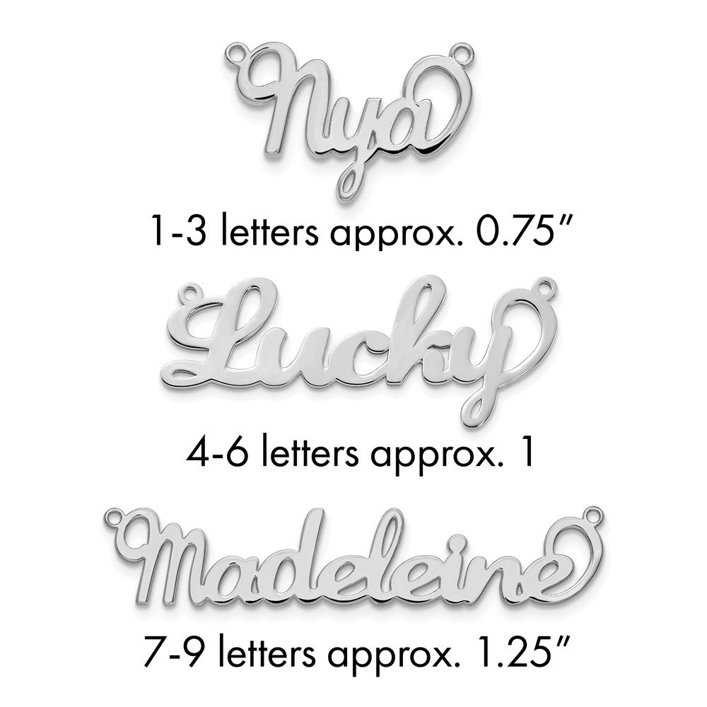 Sterling Silver/Rhodium-plated Name Plate