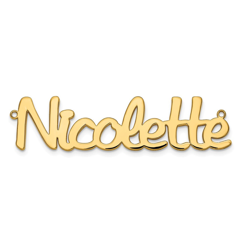 Sterling Silver/Gold-plated Polished Name Plate