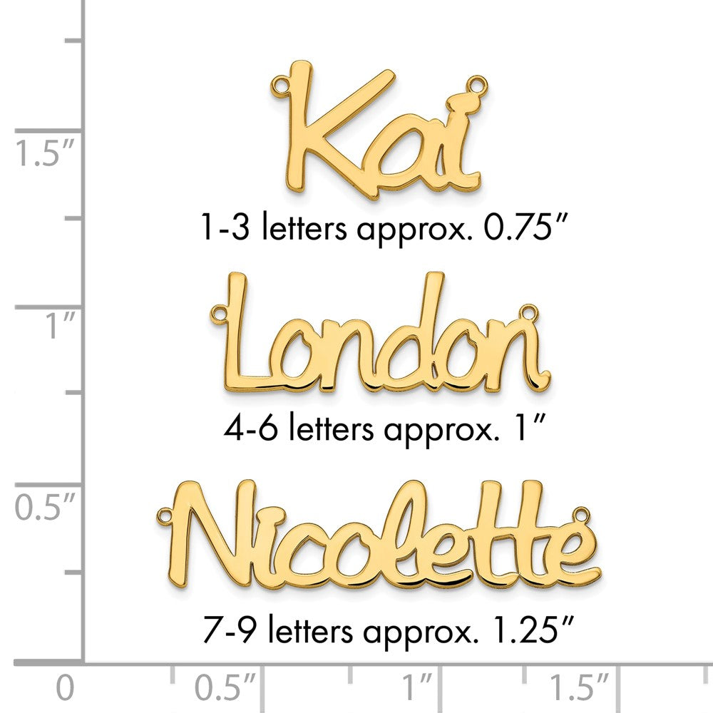 Sterling Silver/Gold-plated Polished Name Plate