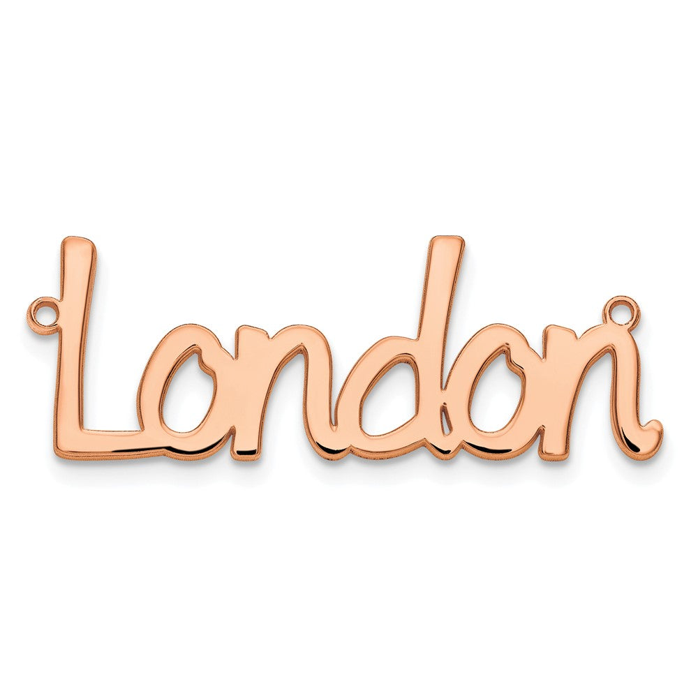 Sterling Silver/Rose-plated Polished Name Plate