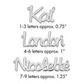 14k White Gold Polished Name Plate