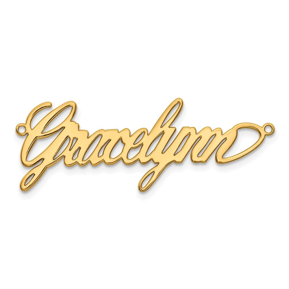 14k Yellow Gold Polished Surrey Font Name plate