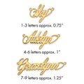 Sterling Silver/Gold-plated Polished Surrey Font Name Plate